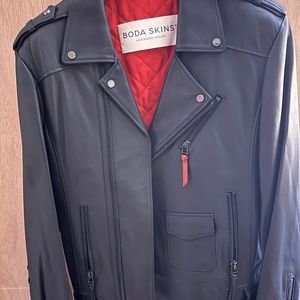 Mens Boda Skins Classic Biker X in Gun Metal/Oil Black